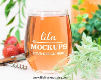 Wine Glass Mockup Etsy