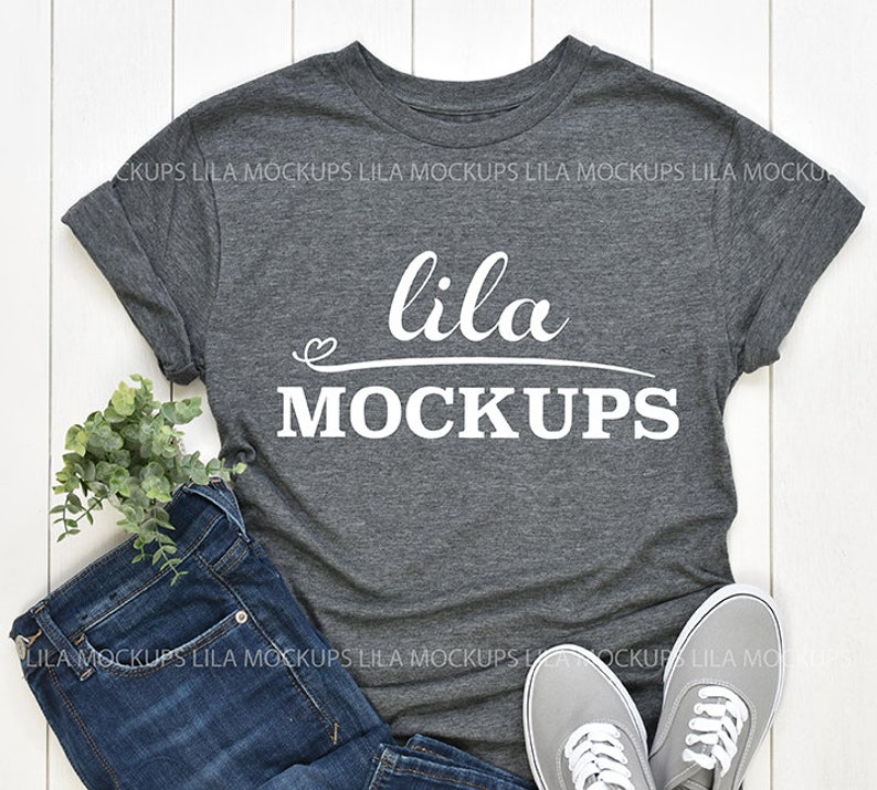 Download Gray tshirt Mockup photo / dark heathered gray t-Shirt mock up | Etsy