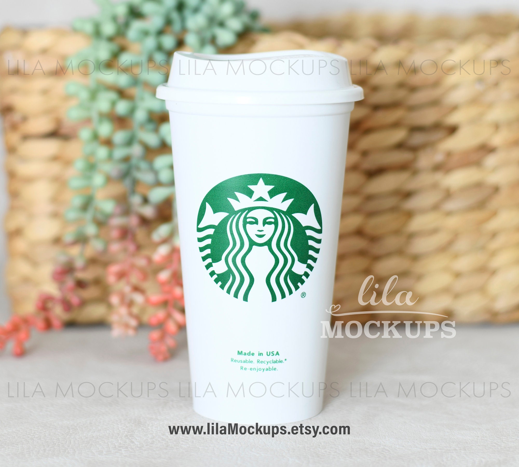 Starbucks reusable hot cup Etsy 日本