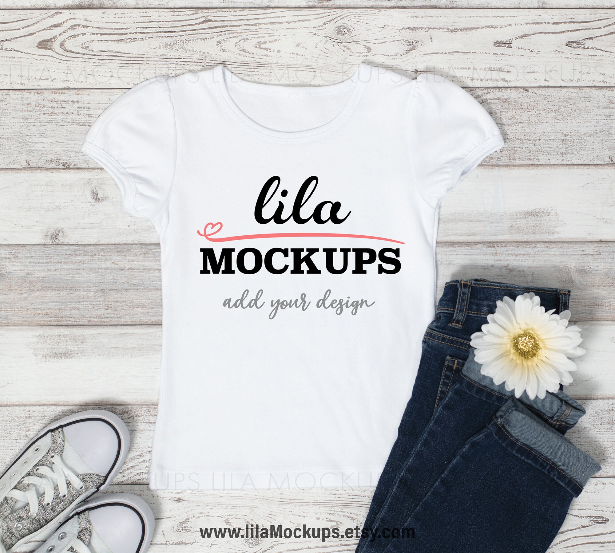 ARB puff sleeve shirt MOCKUP Photo blank white kids ruffle Etsy
