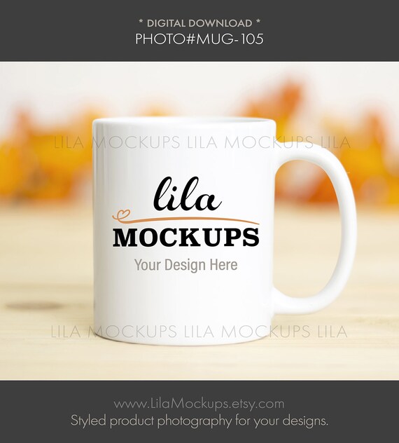 Coffee Mug Mockup Photo White 11oz Coffee Cup Mock Up Fall Etsy
