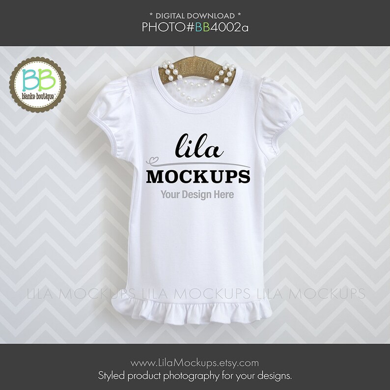 Download Ruffle T Shirt Mock Up Photo Girl S Ruffle Tshirt Mockup Etsy