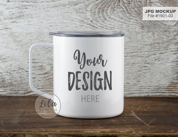 White Maars Townie Stainless Steel Mug Mockup Photo Photo Etsy