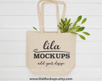 STOCK PHOTO - Natural Canvas TOTE bag mockup photo / tote bag photo / natural cloth tote bag mockup / jpg - digital download