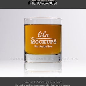 Whiskey glass MOCKUP PHOTO / staged photo of a whiskey glass / glass mock-up photo / JPG File / Stock Photo image 1