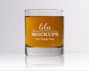 Whiskey glass MOCKUP PHOTO / staged photo of a whiskey glass / glass mock-up photo / JPG File / Stock Photo