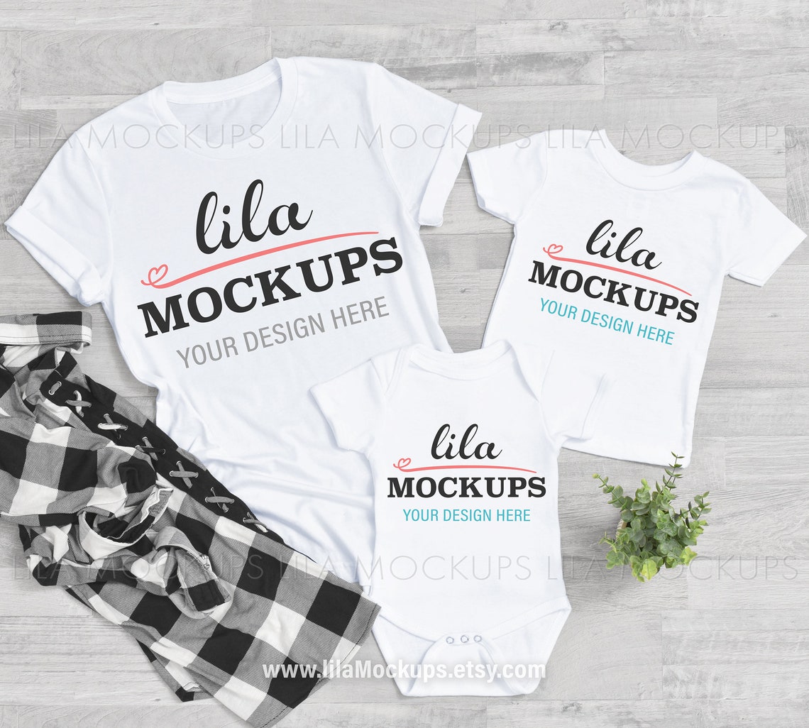 Download Family t-shirt Mockup PHOTO / mommy toddler and baby shirt | Etsy