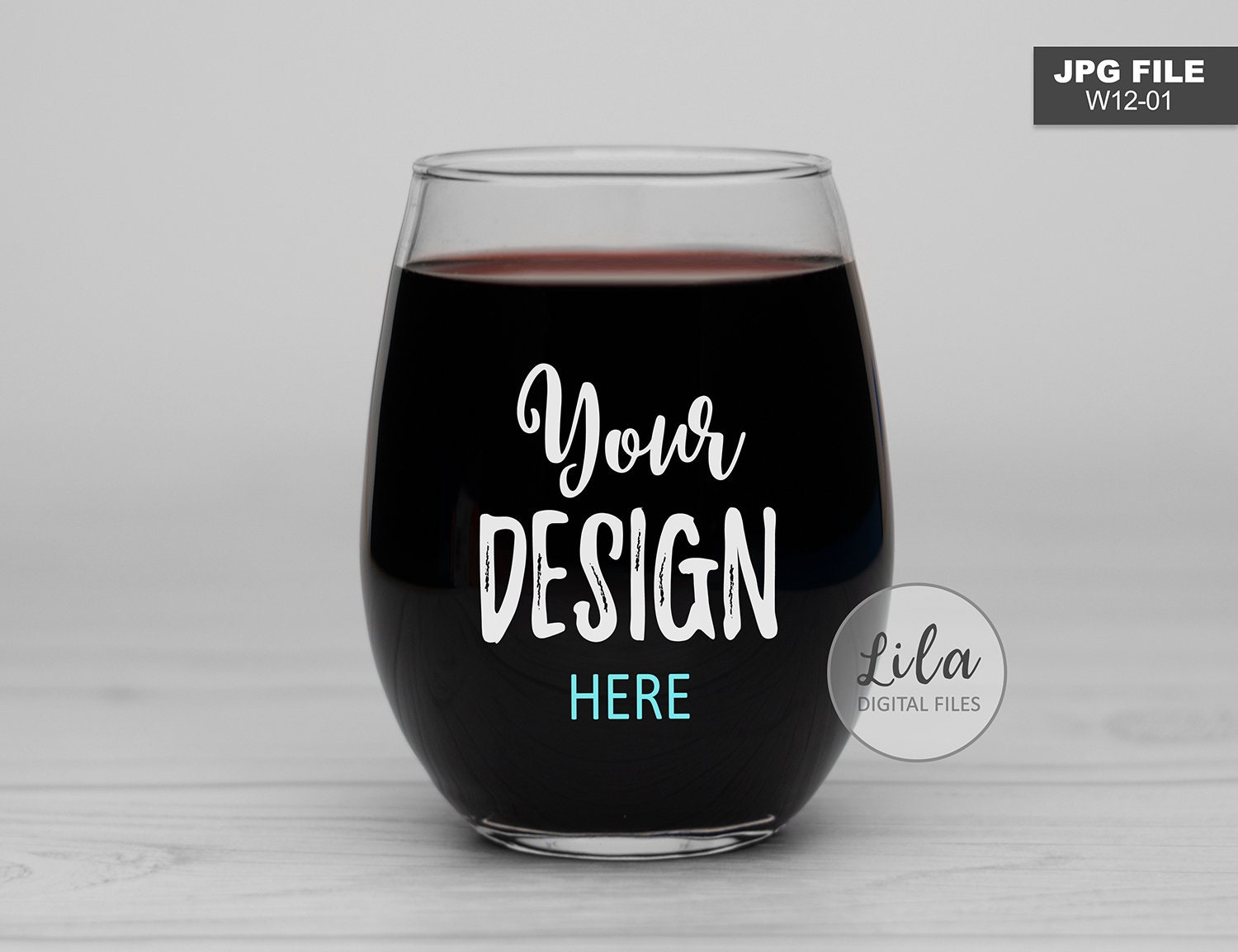 Download Stemless Wine Glass MOCKUP PHOTO / staged photo of a wine | Etsy