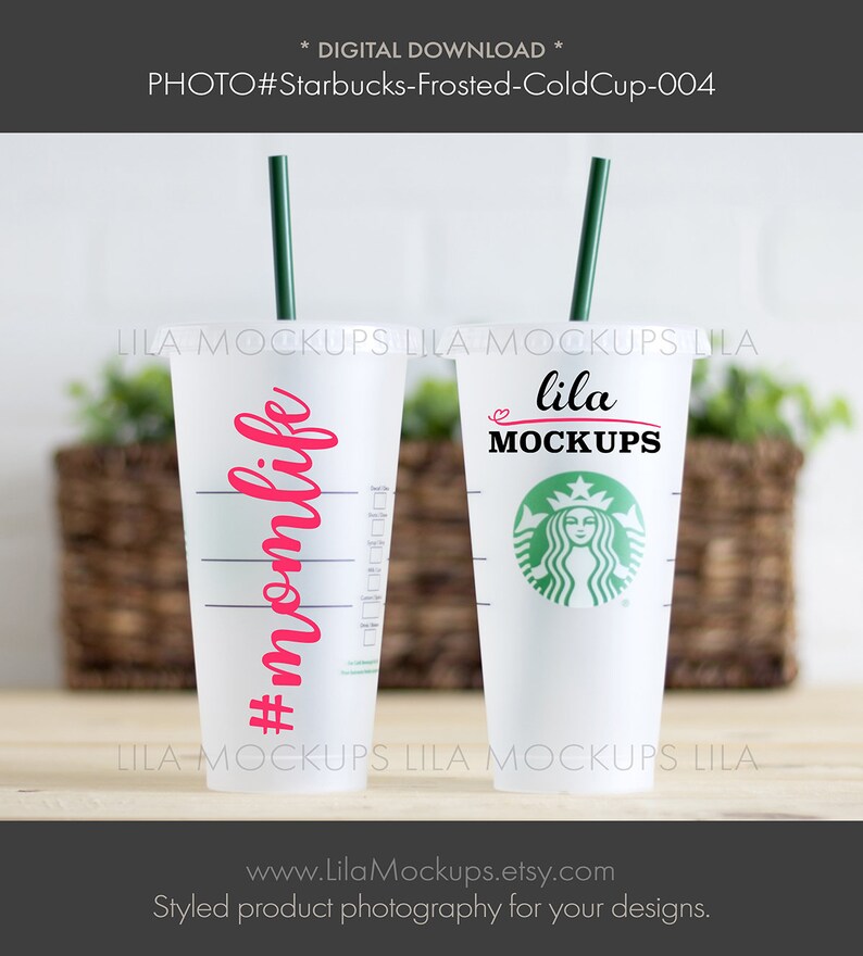 Download Starbucks Cold Cup MOCKUP PHOTO / photo of two Reusable | Etsy
