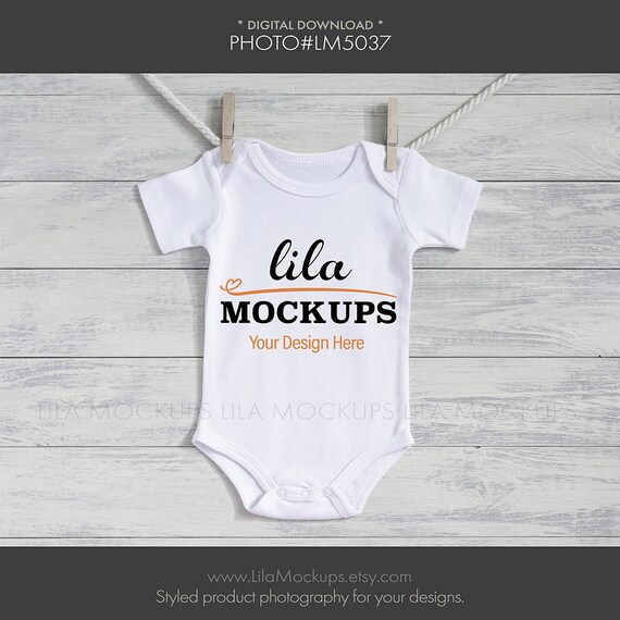 Baby Bodysuit Mockup Photo Baby Bodysuit Mockup Baby Etsy