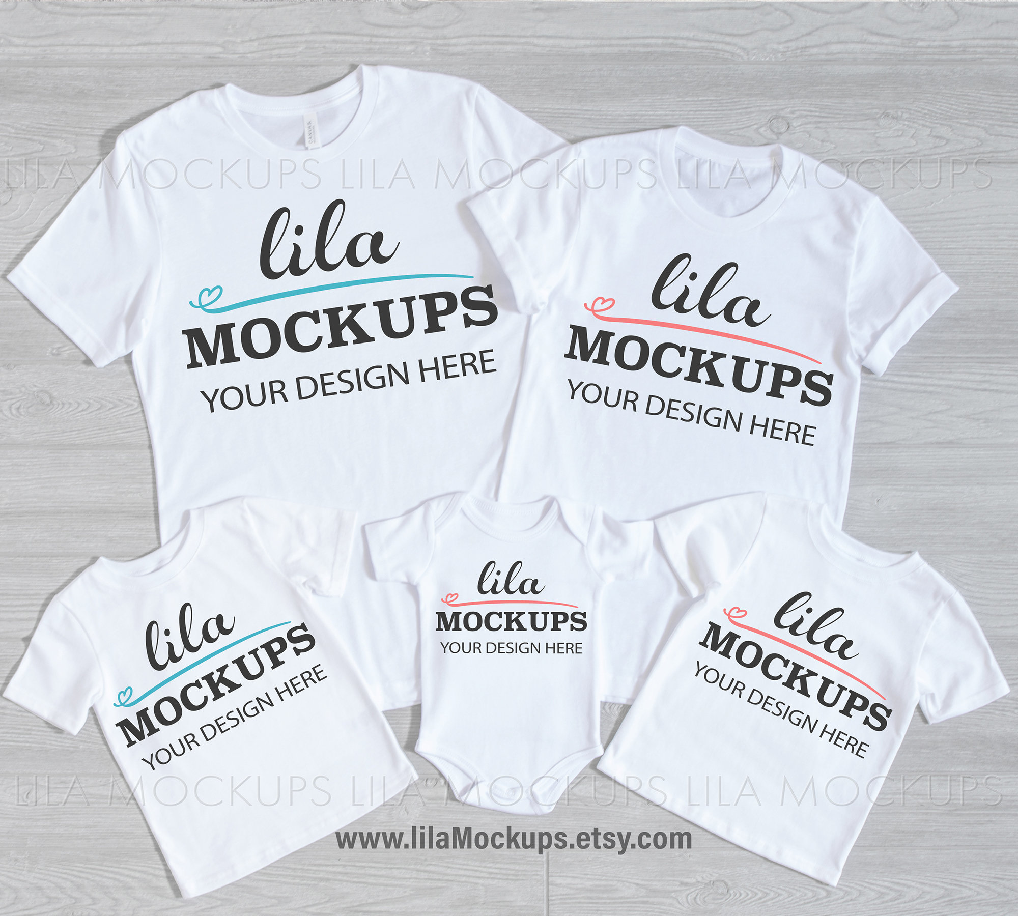 Download Family T Shirts Mockup 5 White Tshirt Mockup Photo Etsy