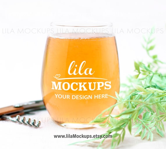 Stemless Wine Glass MOCKUP PHOTO / Staged Photo of a Wine Etsy