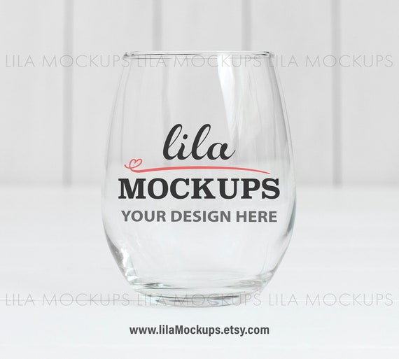 Download Stemless Wine Glass Mockup Photo Staged Photo Of A Wine Etsy
