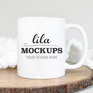 foto de maqueta de taza de café blanco / foto de maqueta de taza de café blanco simple / 11oz taza de café blanco mockup foto / estilo foto de archivo