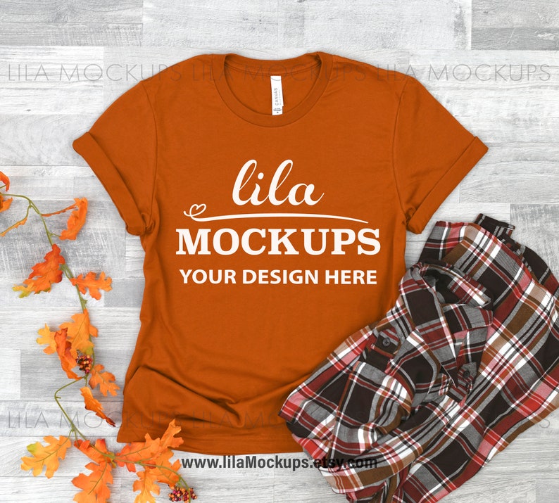 Download Autumn Bella Canvas 3001C tshirt Mockup photo / simple | Etsy