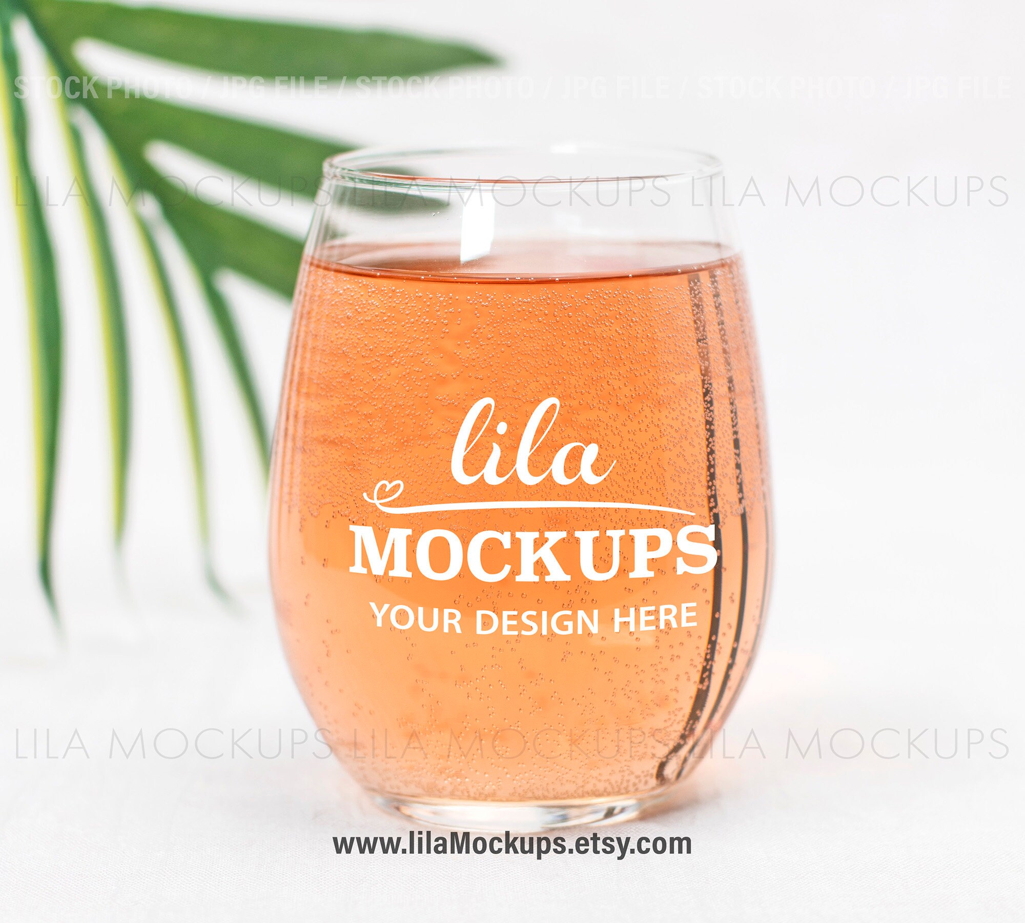 Download STOCK PHOTO Stemless Wine Glass Mockup Photo image / wine ...