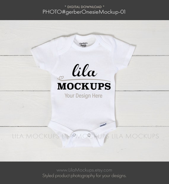 Stock Photo Baby Onesie Mockup Baby Bodysuit Mock Up Etsy