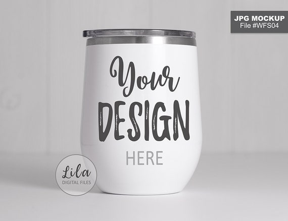 Download White Wine Tumbler Mockup Jpg Photo Of A 12oz Wine Glass Etsy