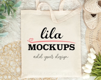 STOCK PHOTO - Natural Canvas TOTE bag mockup photo / tote bag photo / natural cloth grocery tote bag mockup / jpg - digital download