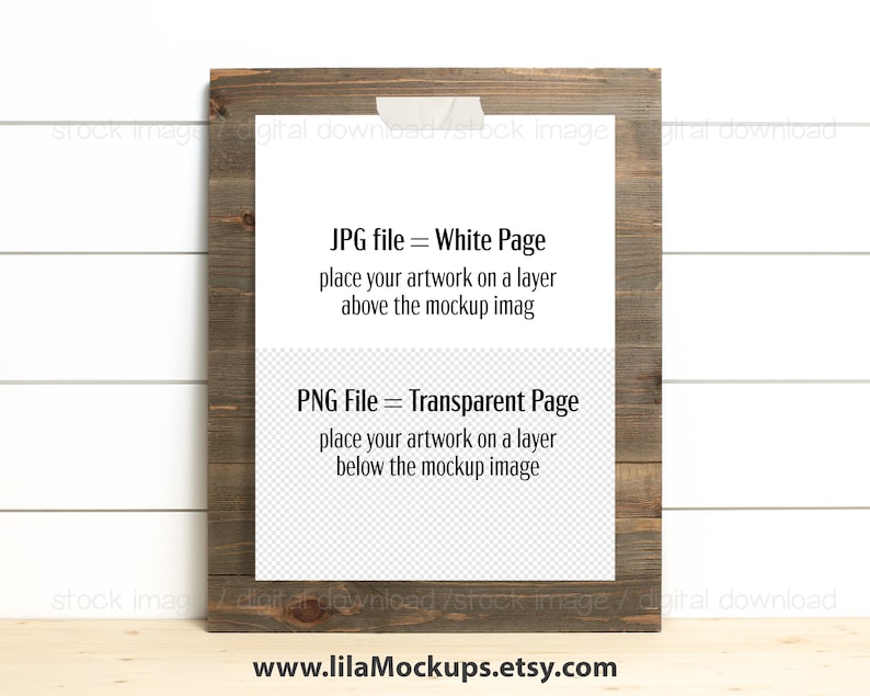 8.5x11 Letter Paper Mockup Image JPG/PNG Files / Letter Size - Etsy