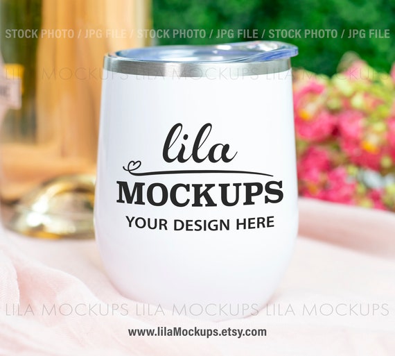 Download Stock Photo 12 Oz White Wine Tumbler Mockup Photo Bev Wine Etsy