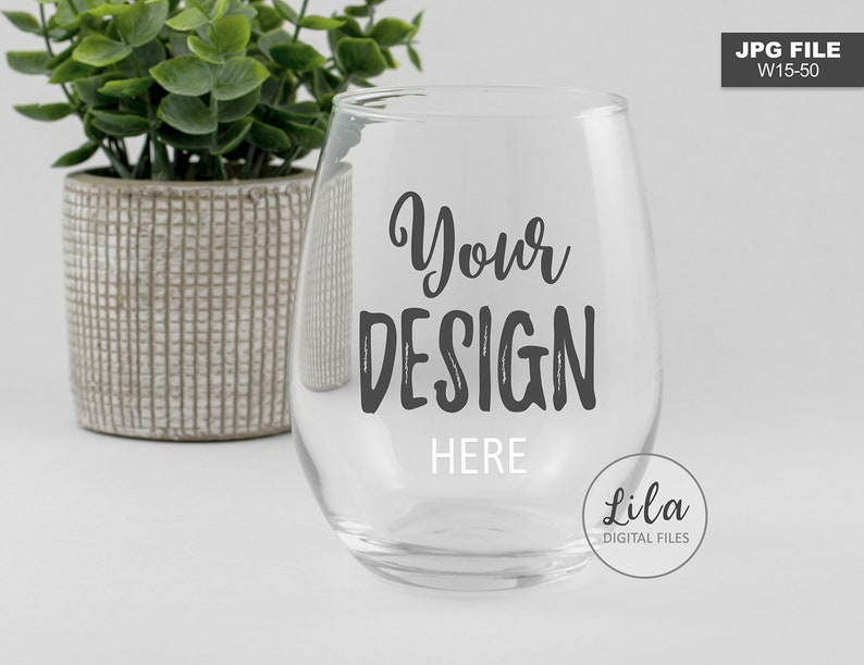 Download Stemless Wine Glass MOCKUP PHOTO / staged photo of a wine | Etsy