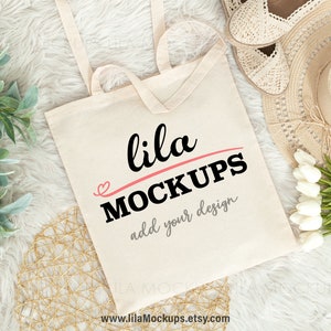 STOCK PHOTO - Natural Canvas TOTE bag mockup photo / tote bag photo / natural cloth grocery tote bag mockup / jpg - digital download
