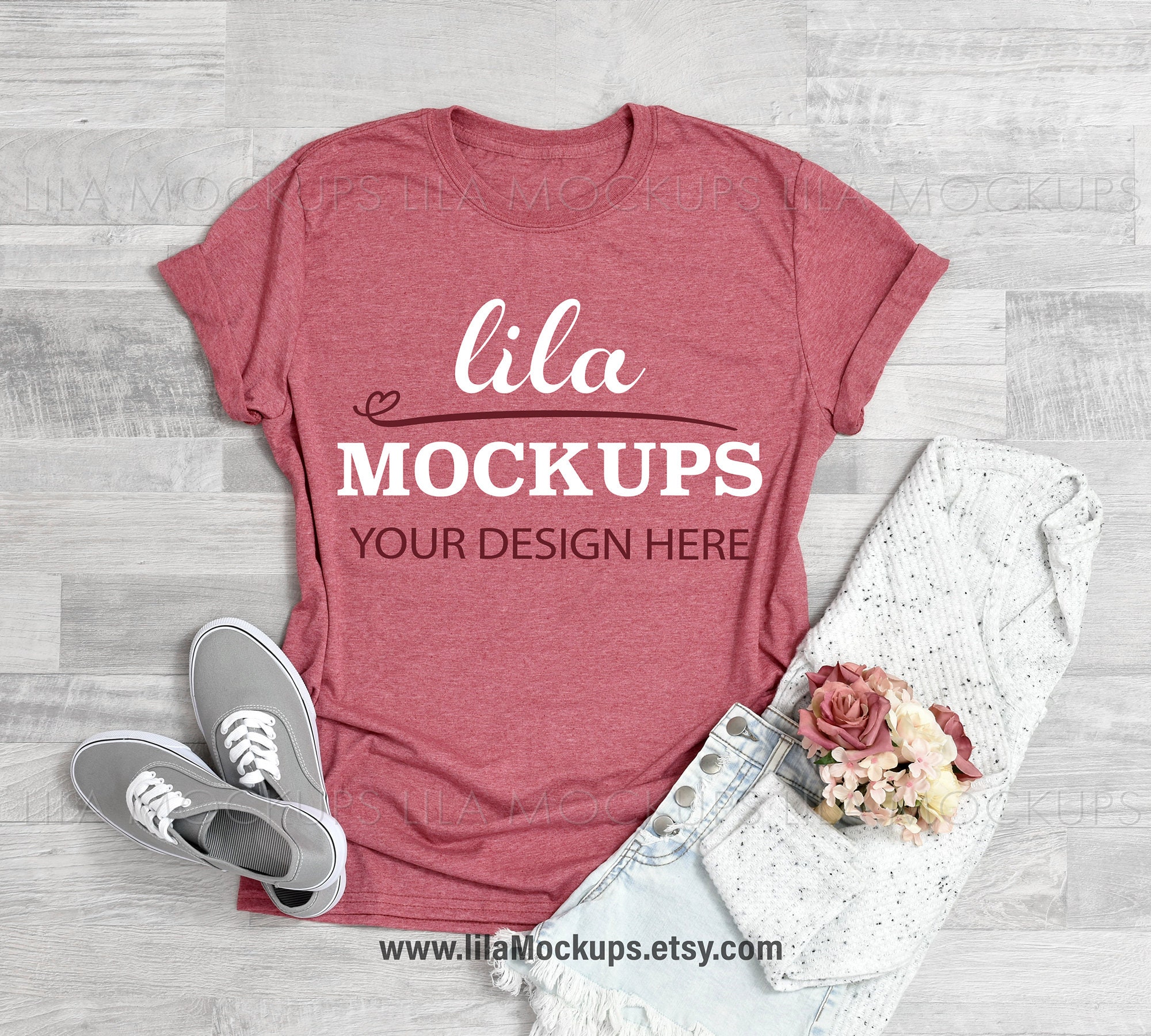 Gildan 64000 / G640 Soft Style Heather Cardinal Red Tshirt Mockup PHOTO /  Red T-shirt Mock-up Photo / Gildan Heather Cardinal Red Mockup - Etsy