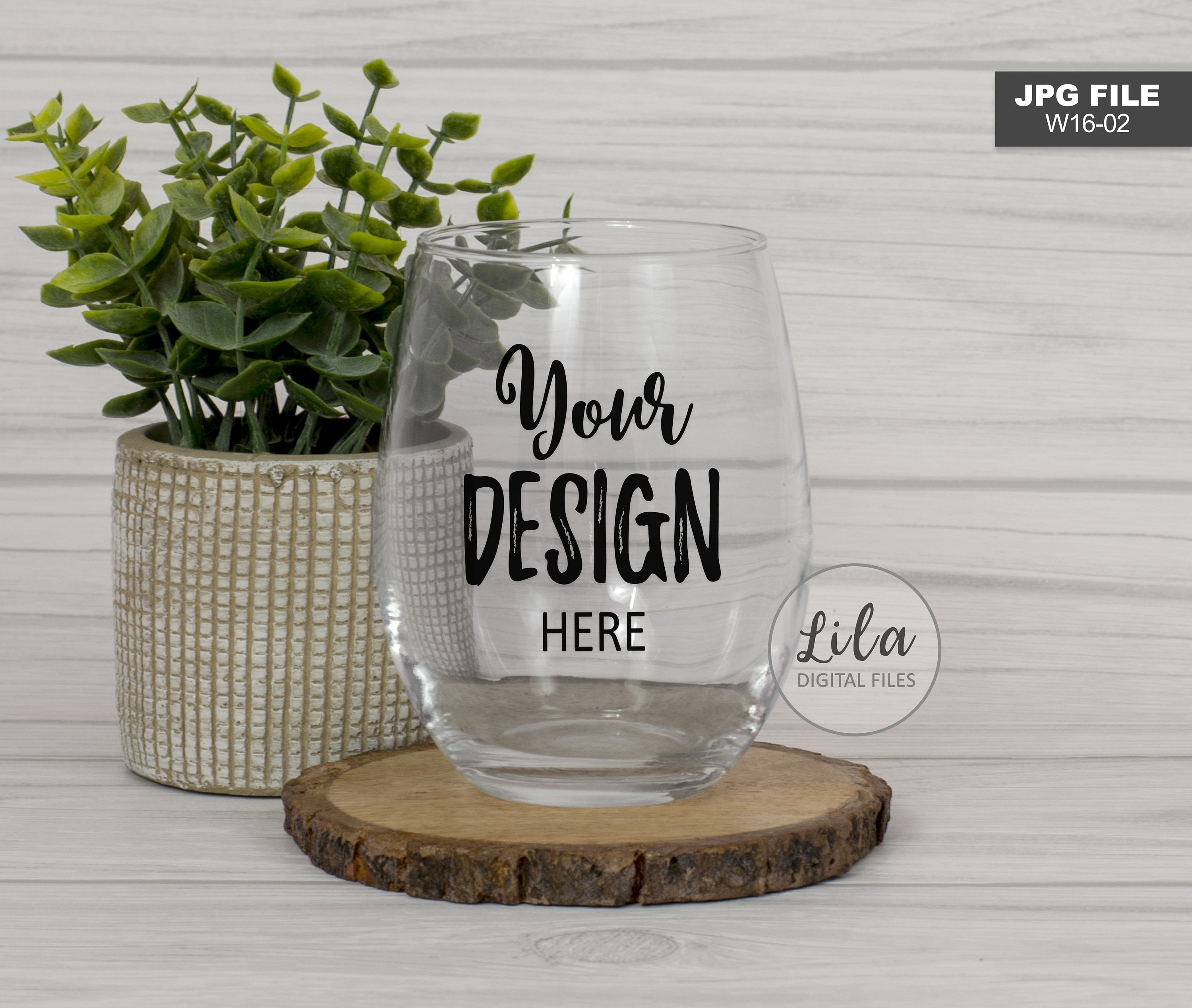 Download Stemless Wine Glass Mockup Photo Staged Photo Of A Wine Etsy
