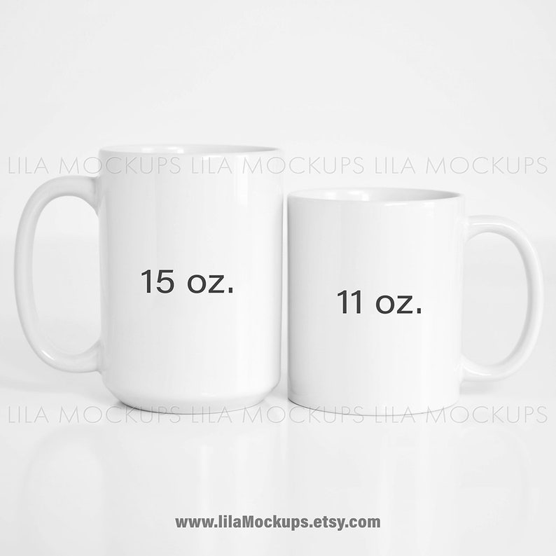 Foto Stock Archivo 15 Oz Y 11 Oz Tazas De Café Imagen Etsy España