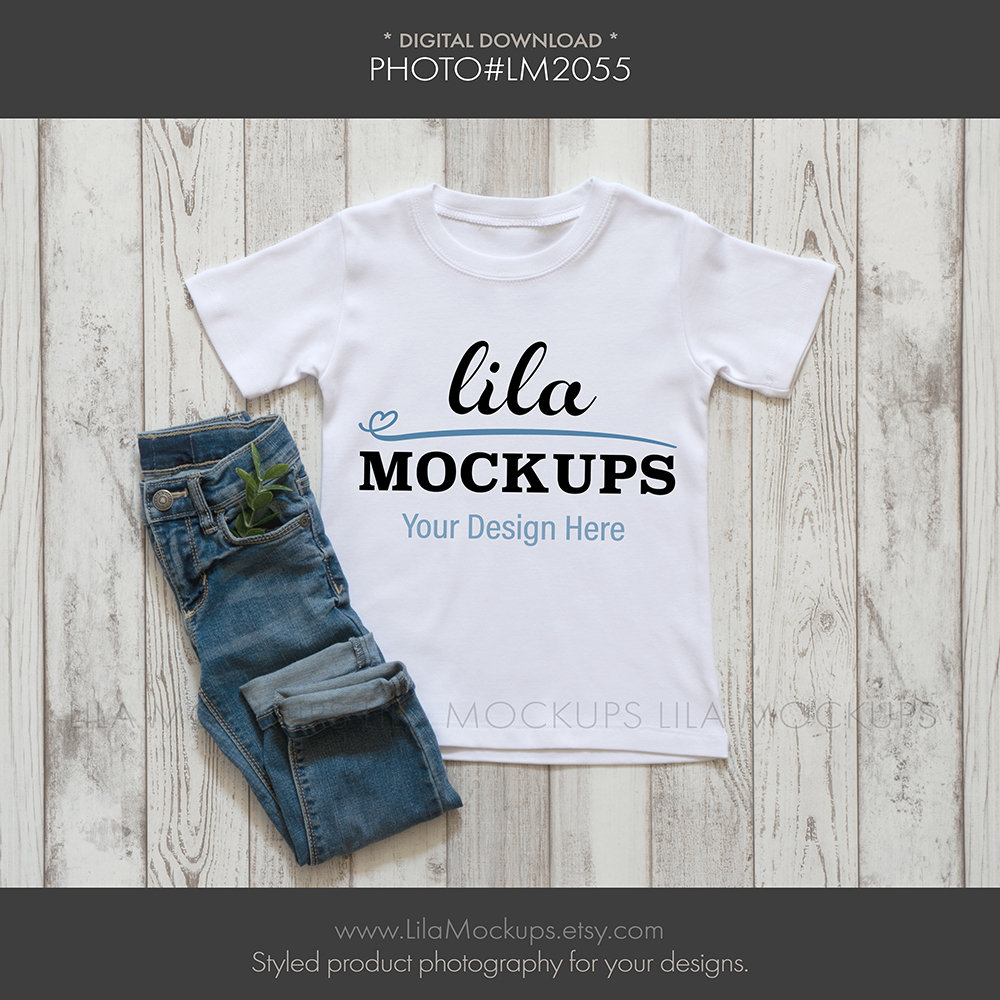 White Toddler Tshirt Mockup Photo / boy tshirt mockup