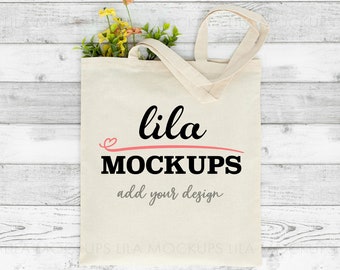 STOCK PHOTO - Natural Canvas TOTE bag mockup photo / tote bag photo / natural cloth grocery tote bag mockup / jpg - digital download