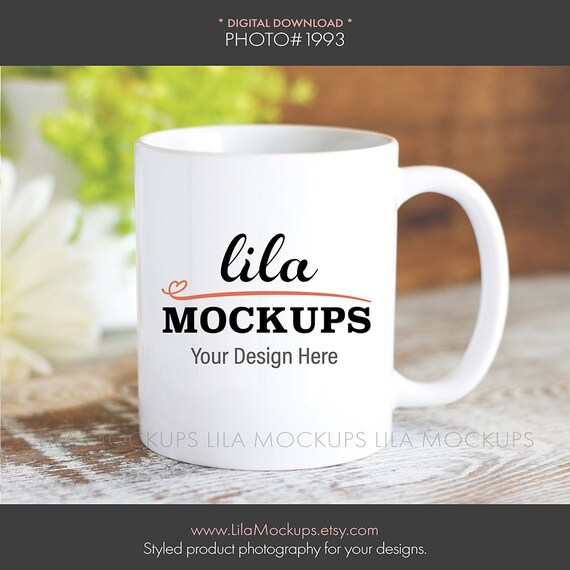 Mockup Photo Of White Coffee Cup Coffee Mug Mock Up Photo Etsy