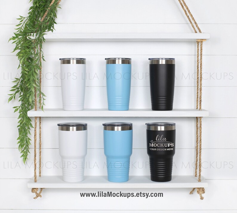 Download Tumblers Mockup SET / 20 oz and 30 oz Tumbler photos / white | Etsy