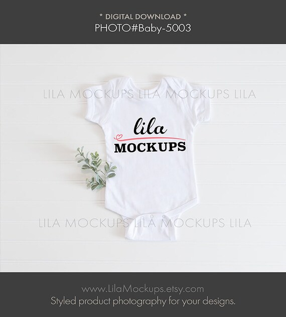 Baby Bodysuit Mockup Photo Baby Bodysuit Mockup White Baby Etsy