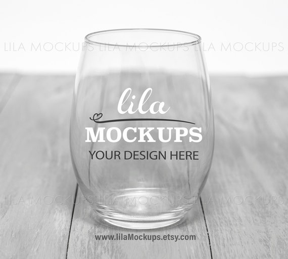 Download Stemless Wine Glass Mockup Photo Staged Photo Of A Wine Etsy
