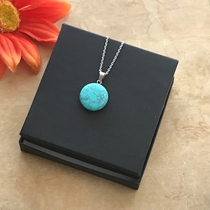 A Turquoise Necklace, Turquoise Gemstone Necklace, Turquoise Pendant