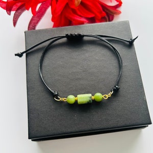 Minimalist Canadian Jade Bracelet: Good Luck Gemstone
