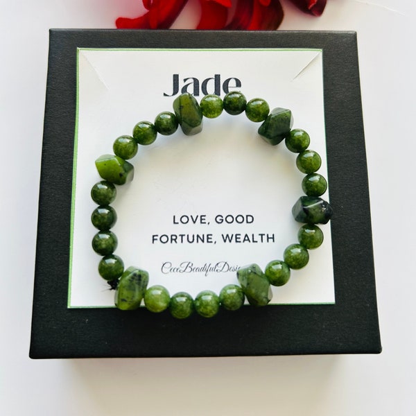 Canadian Jade Bracelet, Jade Bracelet, Jade, Gift, Mother’s Day, Man Woman Gift-Good Luck Bracelet-Gift