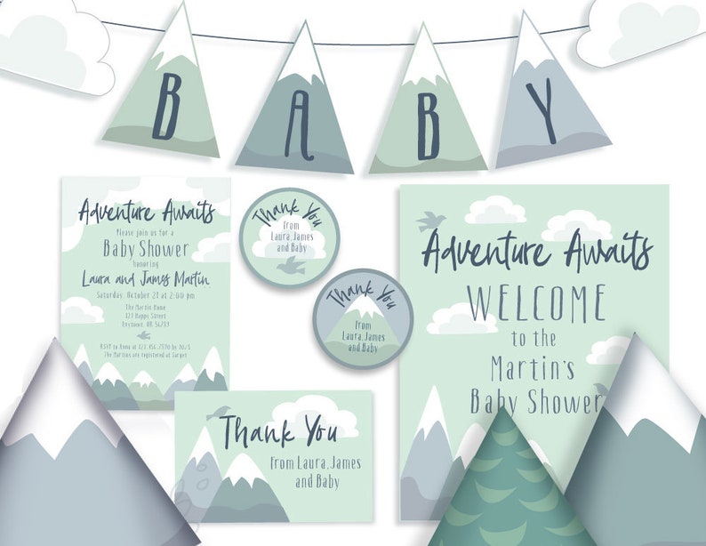 mountain themed baby shower