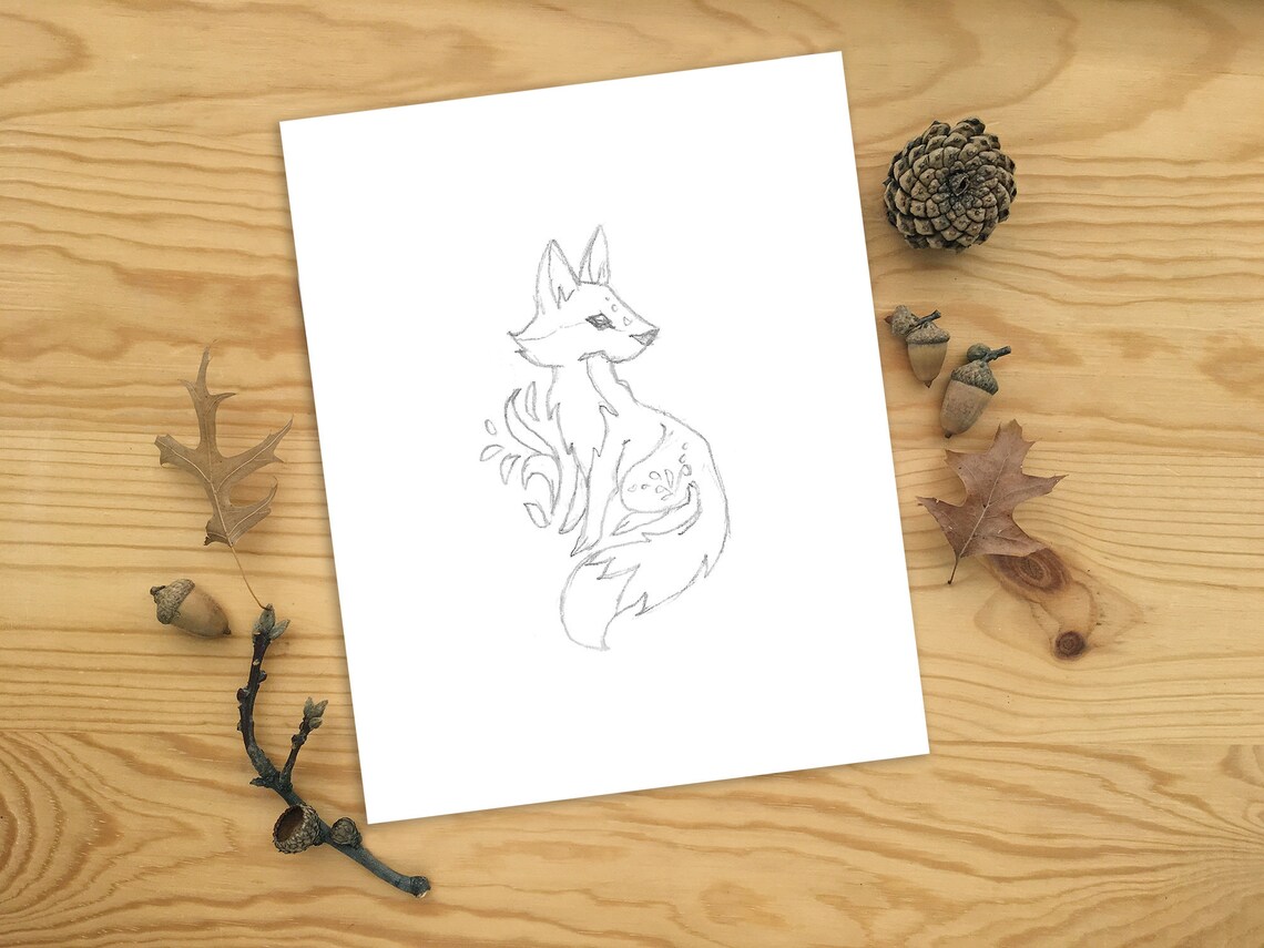Printable Download Fox Wall Art Minimalist Woodland Nursery - Etsy