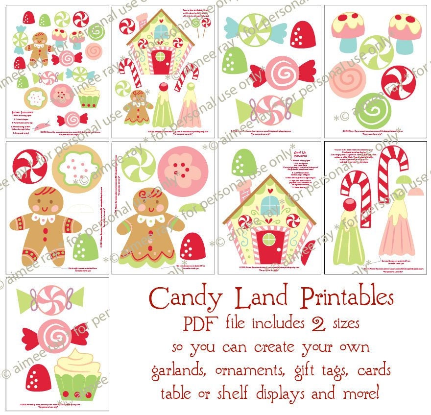 Four Sets of Printable Christmas Party Decorations PDF PNG | Etsy