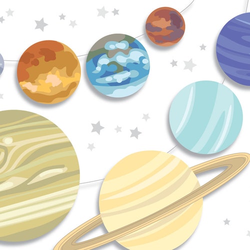 SPACE and PLANETS Printable Educational Solar System Banner - Etsy