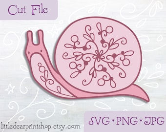 SVG Mandala Snail cut file for Cricut, Silhouette, PNG, JPG yoga clip art