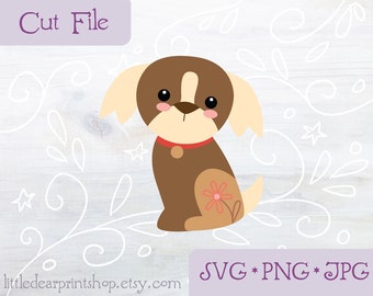 SVG Hond gesneden bestand voor Cricut, Silhouet, PNG, JPG huisdier, dieren illustraties