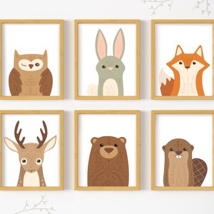 Woodland Bear Printable Diy Wall Art Print Woodland Nursery - Etsy