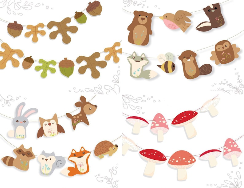Printable Woodland Pets Bash Decorations PDF, SVG, PNG electronic downloads, slash data files for cricut and silhouette, do-it-yourself social gathering decor and further! image regarding Printable Woodland Animals named Printable Woodland Pets Bash Decorations PDF, SVG, PNG electronic downloads, minimize data files for cricut and silhouette, do-it-yourself social gathering decor and additional!