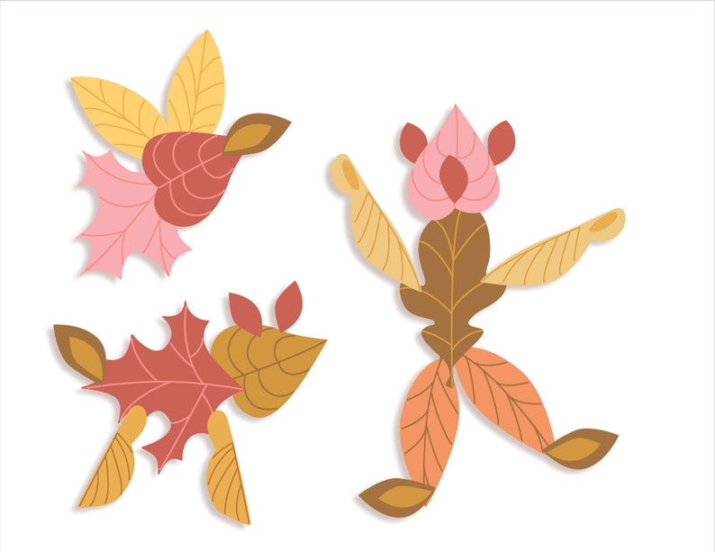 Autumn Fall Leaves decor, PDF, SVG, PNG printable craft files for Garlands, Wreaths, Mandalas, Classroom decor and more image 4