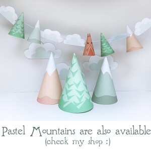 diy Printable Mountain Adventure Garland and Party Decorations, PDF, SVG, PNG files, cut files, Baby Shower, Boho nursery decor image 9