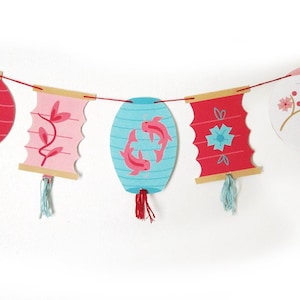 diy Printable Paper Lanterns Garland, PDF, PNG, SVG download art for Party Decorations, Scrapbooking and More image 6